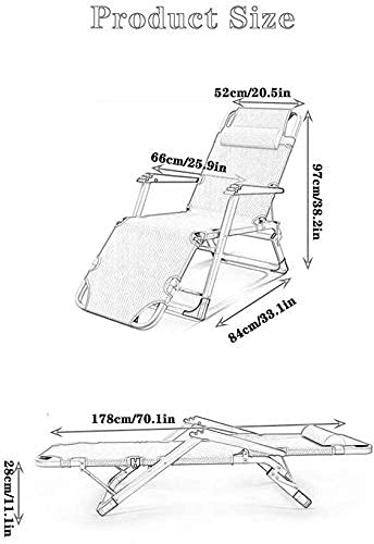 Chaise longue pliante robuste en métal étanche pour le camping - 3