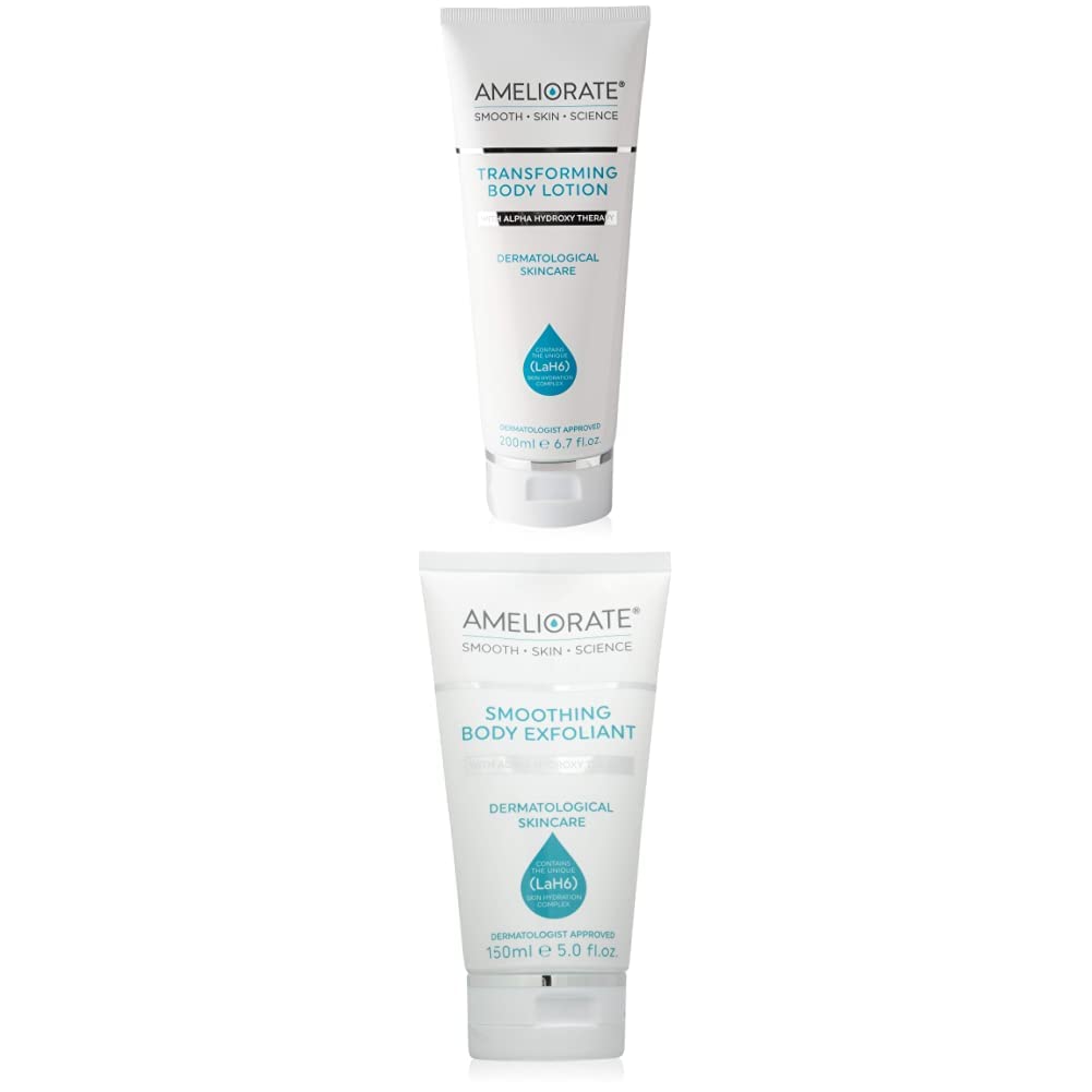 AMELIORATETransforming Body Lotion 200 ml (Verpackung kann variieren)+AMELIORATE Glättendes Körperpeeling 150 ml