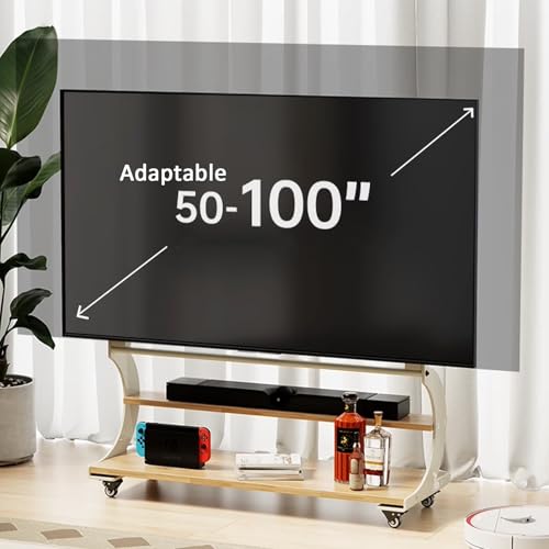 Soporte móvil para TV con ruedas y altura ajustable miniatura 4