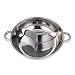 Yzakka Hot Pot Pot with Divider 3 in 1 Stainless Steel Yuanyang Pot for Induction Cooktop Gas Stove