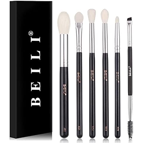 BEILI 6pcs Professional Eye Makeup Brushes Set Cover