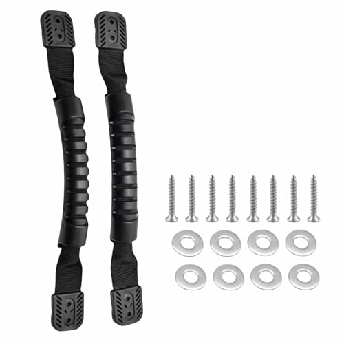 Chinshwehaw Kayak Handle Replacement Set - Universal 2 Hole Design with Non-Slip Grip 11.42 Inch Length Fits/Pelican Kayaks & Canoes Includes Hardware (2 Pack)