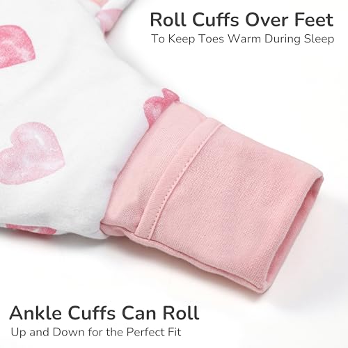 Image of Mama Cheetah Toddler Sleep Sack with Feet 3T-4T, 1.0 TOG Organic Cotton Baby Wearable Blankets with Legs, Baby Sleeping Bag for Walkers, Early Walker Large