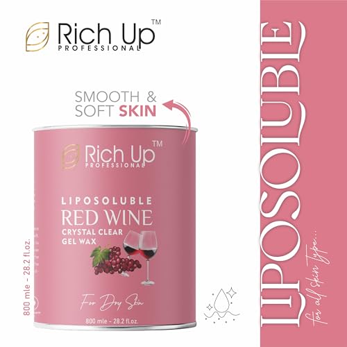 Image of Liposoluble Blueberry Crystal Clear Gel Wax, Normal Skin, 800ml, Painless Hair Removal with Vitamin C | Get 60 ml After Wex Oil & Gel And Facial Kit Free (Red Wine)