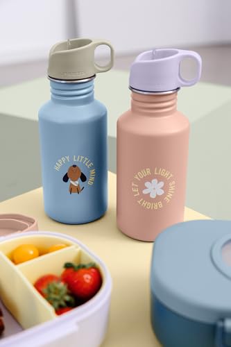 LÄSSIG Kinder Trinkflasche Edelstahl 500 ml Pattern Party Blue – Ansicht 5