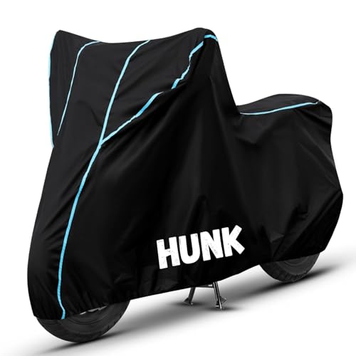 Image of Bike Cover for Hunk 100% Waterproof, Dustproof & Scratch Resistant| Fully Bottom Elastic UV Resistant Heavy Duty Body Cover | All Weather Outdoor Use