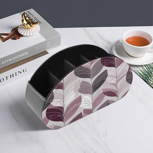 Support de télécommande TV violet et blanc en cuir synthétique de salon