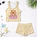 Xnshcedy Capybara Girls Swimsuit Swimsuit Girls Bathing Suit Kids Swimsuits Beige Fashion Printed Swimsuits Modest Swim Suits Beach Summer Break Diving