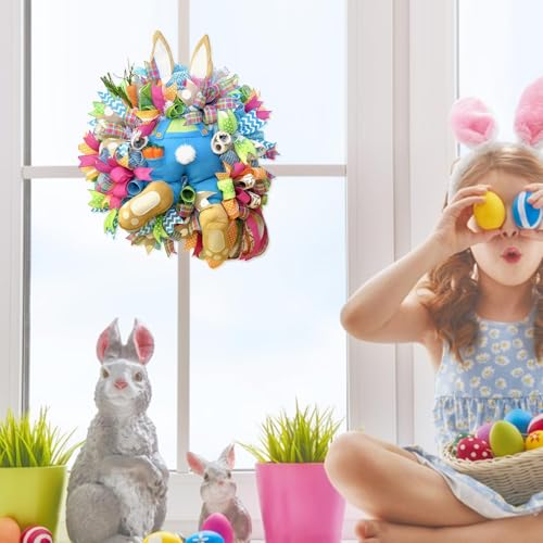 Guirlande de lapin de Pâques suspendue et accessoires décoratifs artificiels - 7