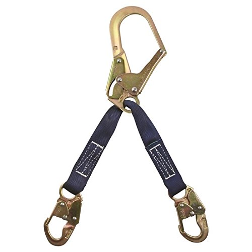 FallTech 8250LTW, 24" Non-Swivel Rebar Positioning Assembly/2 Layer Jacketed Web with 2.5" Gate, Pack of 3 pcs