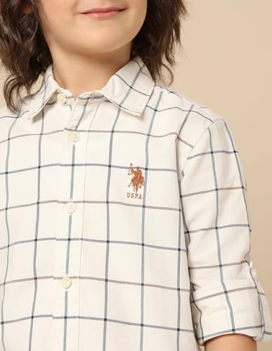 Image of Regular fit Windowpane Checks Cotton Long Sleeves Casual Shirts