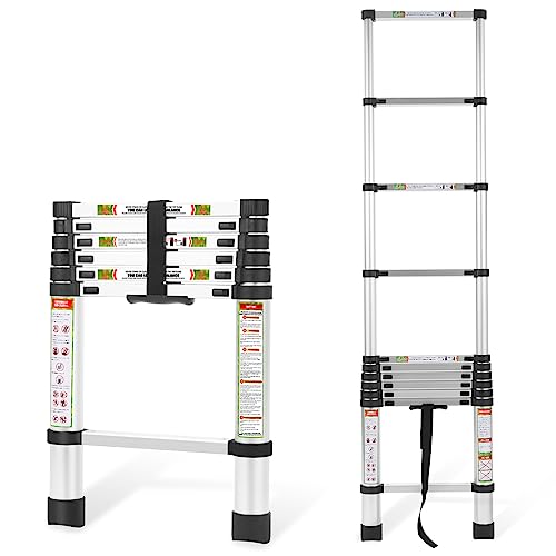 RIKADE Échelle Télescopique 6,5FT Aluminium, Capacité 330lb