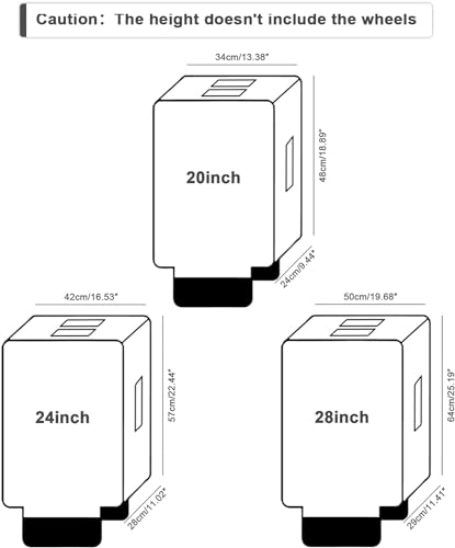 3 PCS Luggage Covers for Suitcase TSA Approved,20/24/28 Inch Full Clear Luggage Protector 3mm Thickness Suitcase Protector Cover TAS Approved Suitable for Long Travel Accessories2