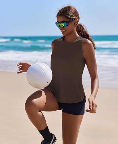 Image of PINSPARK Workout Tank Tops Woman Ice Silk UPF 50+ Athletic Yoga Shirts