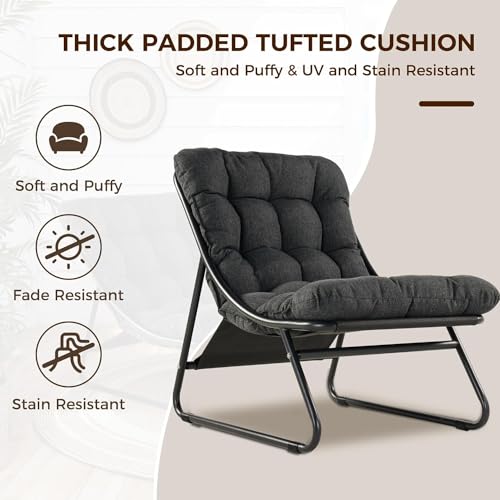 Chaise à bascule d'extérieur salon de jardin fauteuil table gris