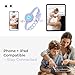TOTWOO Long Distance Touch Bracelets for Love, Vibration & Light Up Pairing Bracelets, Gifts for Mother-Daughter, Sisters, Women's Fashion Smart Jewelry, One-to-One Bluetooth Pairing via App