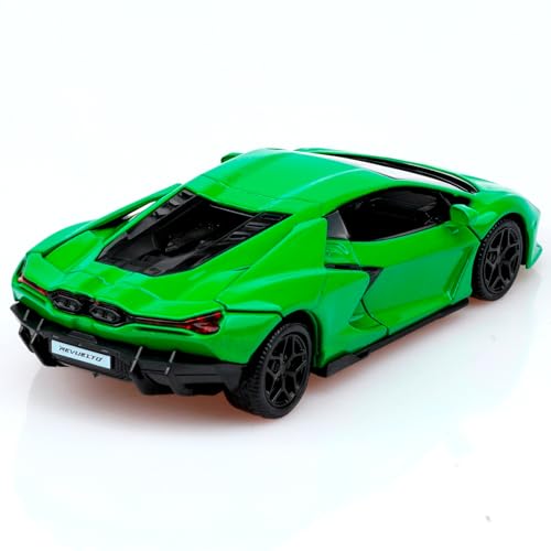Modelo a escala 1:36 Lamborghini Revuelto Diecast verde miniatura 2