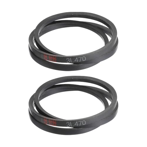 uxcell 2 Pcs 3L470 Classic Wrapped Rubber V-Belt, 47"(1194mm) Outside Circumference, 3L Profile V Belt 3/8" Width 7/32" Height