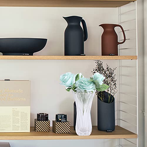 Garneck 1 vaso de flor de cristal alto para buquê de vidro, arranjos florais