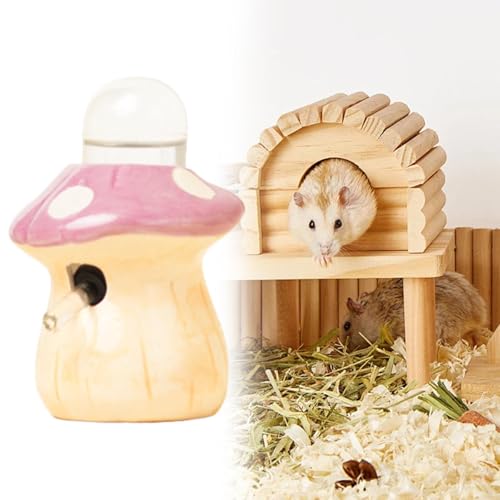 Bouteille d'eau pour hamster avec support champignon et distributeur eau petit rongeur