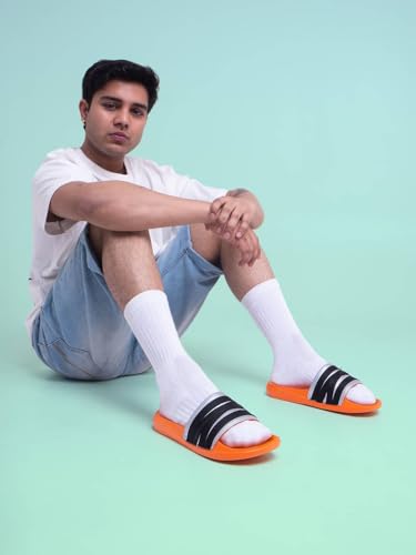 Image of Bacca Bucci Galaxy Slides for Men | Ultra-Comfort Rubberized EVA Slip-On Sliders | Non-Skid Outsole, Soft Cushioned Footbed, Lightweight Slides for Indoor & Outdoor Use