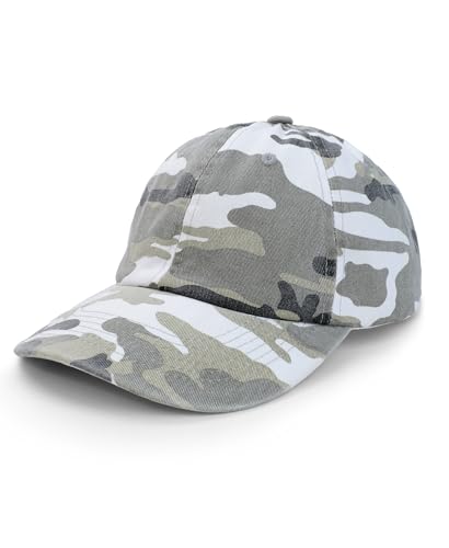 Misfuso Baseball Cap Herren Damen Kappe Verstellbare Baumwolle Outdoor Running Freizeit Camouflage Basecap Kappe Baseballkappe-Grau-Weiß Camouflage Misfuso Baseball Cap Herren Damen Kappe Verstellbare Baumwolle Outdoor Running Freizeit Camouflage Basecap Kappe Baseballkappe-Grau-Weiß Camouflage