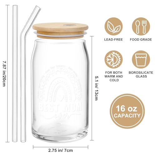 Mothers-Day-Gifts-for-Mom-from-Daughter-Son-Unique-Gifts-Ideas-for-Women-Mama-Stepmom-Mother-In-Law-Personalized-Anniversary-Birthday-Mothers-Day-Presents-for-Wife-from-Husband-Can-Glass-16OZ Mothers Day Gifts for Mom from Daughter Son Unique Gifts Ideas for Women Mama Stepmom Mother In Law Personalized Anniversary Birthday Mothers Day Presents for Wife from Husband Can Glass 16OZ