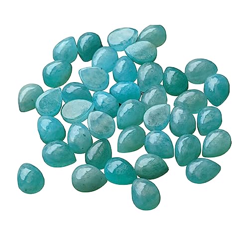 Amazonite cabochon 5x7mm poire naturelle pour création de bijoux uniques