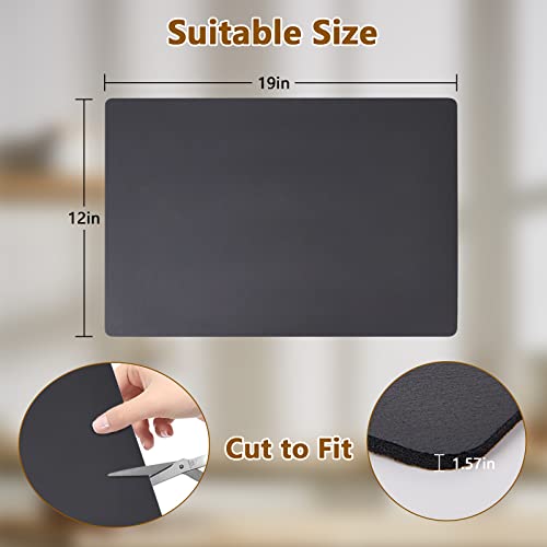 Hiyibo Coffee Mat, 12X19 Inch Hide Stain Abosrbent Rubber Backed Mat Coffee Bar Mat For Kitchen Counter, Non-Slip Dish Mat Coffee Bar Accessories Fit Under Coffee Machine(Grey) #TOP4