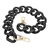Piutouyar Black Purse Strap, Acrylic Handbag Chain, Fashion Purse Strap, Short Handle Bag Luxury Handbag Strap, Purse Handle Replacement for Handbag Craft Bag(16 inch)
