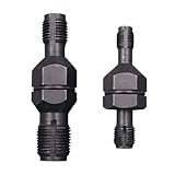 2PCS Spark Plug Thread Chaser Tool, Spark Plug Tapper, High Carbon Steel Insert Tap Repair Set, Double-Ended Spark Plug Chaser Tool with M10 x 1.0/M12 x 1.25 M14 x 1.5/M18 x 1.5 (Type A+B)