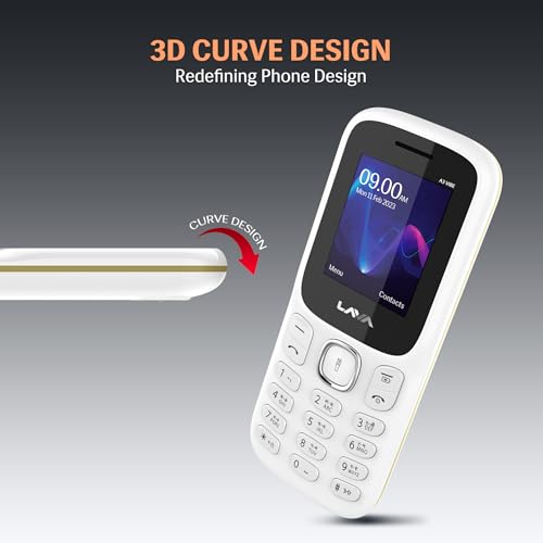 Image of Lava A3 Vibe Dual Sim Keypad Mobile Phone | 1750mAh Big Battery | 1.8 inch Large Display | 7 Languages Read & Write Support | Vibration Alert (White Beige)