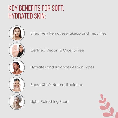 Micellar Water for Sensitive Skin with Organic Aloe Vera - 99.1% Natural Ingredients, Vegan, Hydrating Facial Cleanser & Micellar water Makeup Remover - 13.5 Fl Oz (Magnolia for All Skin Types) - Image 4