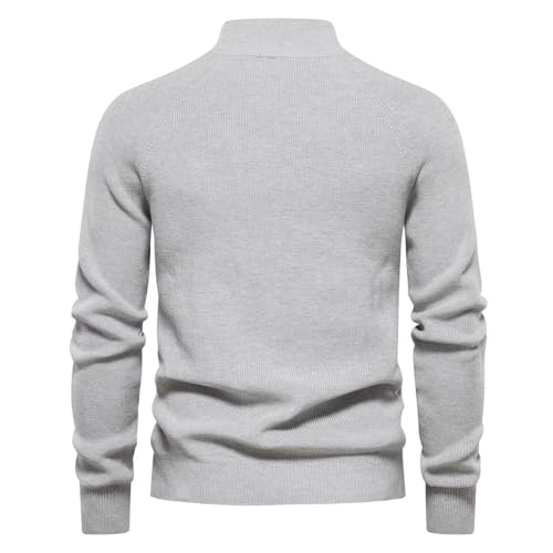Dcvmvmn Winter Men's Zipper Collar Pullover Sweater Fashionable Casual Warm Large Size Knitted Sweater3