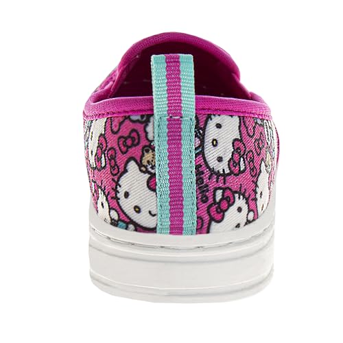 Sanrio Hello Kitty Low Top Sneakers - Casual Fashion Laceless Slip on Canvas Shoes (Size 11-4 Little Kid/Big Kid, Size 5-8 Adults)4