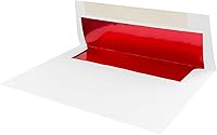 Vista 46 de JAM PAPER Sobres de invitación de papel aluminio A2 - 4 3/8 x 5 3/4 - Blanco con rojo - 50