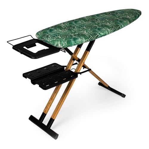 GoldWoodVIP Bügelbrett – 130 x 47 cm XXL, Naturholz und Aluminium,...