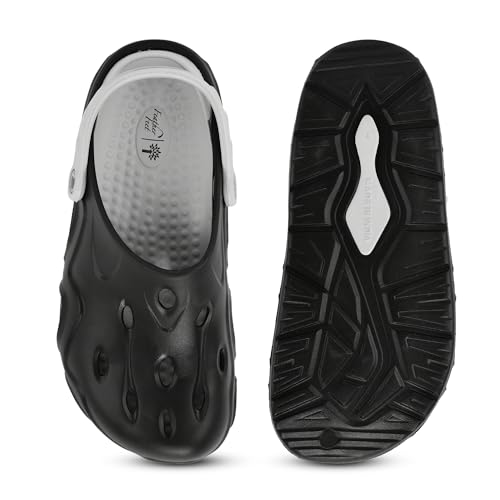 Image of Woodland Men's Black /Lgrey Eva Slides-UK-5 (EURO 39)