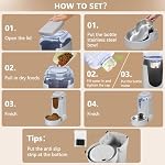 Automatic Cat Feeder and Water Dispenser with Stainless Steel Bowl Dog Gravity Food Feeder and Waterer for Small Medium Pets Puppy Kitten 1 Gallon x 2 - Image 6