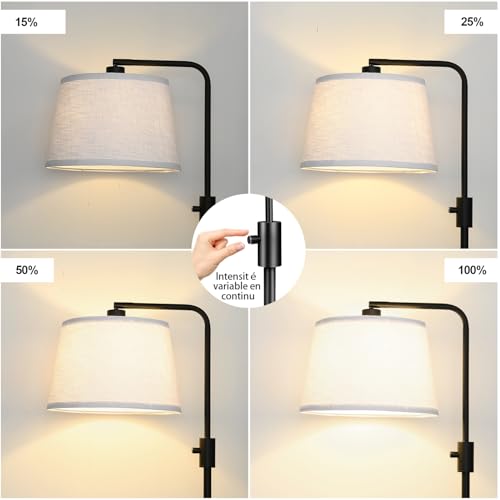 Lampadaire arc dimmable 1000 lm LED 165 cm Nintiue