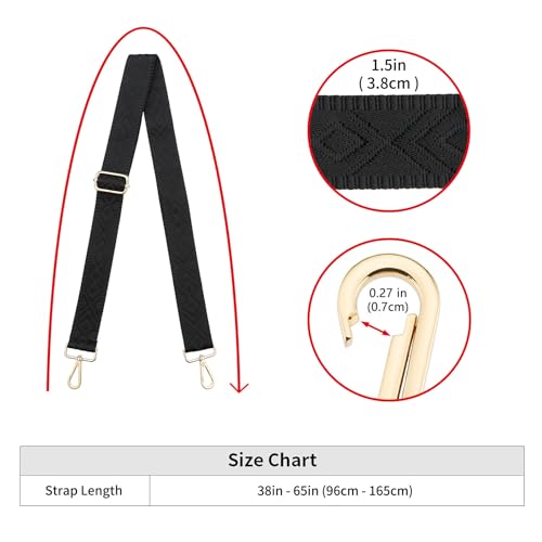 Image of ZOOEASS Wide Shoulder Strap (Solid),Adjustable Replacement Belt Crossbody Canvas Bag Handbag
