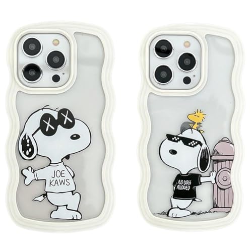 for iPhone 13pro用 ケース スヌーピー 透明 波状のエッジ 耐衝撃 レンズ保護 横滑り防止 衝撃に強い 指紋が付きにくい 放熱性が良い 穴の位置が正確 for iPhone 13pro用,style A