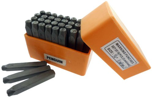 BENCH WIZARD 36 Pc Number and Uppercase Letter Punch Set | 1/4