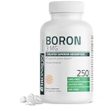 Bronson Boron 3 MG Chelated Superior Absorption Supports Bone Health Trace Mineral, Non-GMO, 250 Vegetarian Tablets