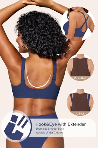 HORISUN Wireless Bras for Women Soft Comfortable No Underwire T Shirt Bra Seamless Full Coverage Bras with Support4