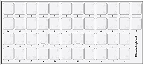 Chinese Keyboard Stickers With White Lettering On Transparent Background For Desktop, Laptop And Notebook #TOP24