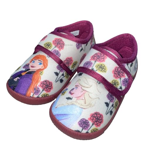 Leomil Frozen Elsa Hausschuhe Rutschfest Pantoffeln Kinder Mädchen 27, Ideal für Kindergarten oder Zuhause, Weiß