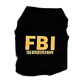 disfraces verano pinterest Material: Algodon TOOGOO(R) Ropa de Top de moda para perro gato Ropa de verano de FBI el detective Chaleco de camiseta Para perro S Negro