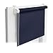 Produktbild casa pura® Sichtschutzrollo - lichtdurchlässiges Rollo als Sichtschutz am Fenster - Fensterrollo in vielen Größen und Farben | Dunkelblau | 80x150cm