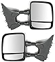 Trail Ridge Towing Mirror Manual Textured Black Pair Set for Nissan Titan XE S
